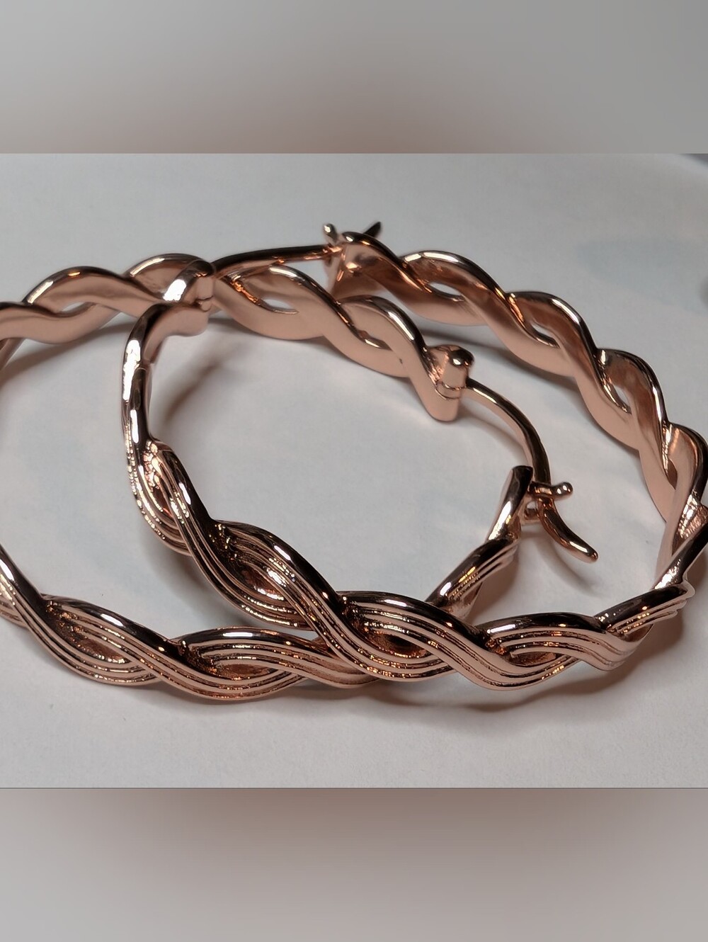 JTV Braided Copper Hoop Earrings